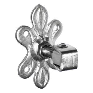 Verstellbares Torscharnier mit dekorativem Schild M20 160×105×6 mm Stahl verzinkt