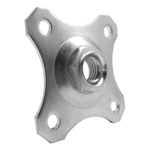 Zierschild 80×80×3 mm für verstellbare Scharniere M16 – verzinkt