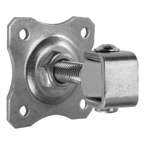 Verstellbares Torscharnier mit Zierblech M16 80×80 mm Stahl verzinkt 001-363 (1)