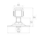 PSG verstellbares Torscharnierband M20 mit Schild 100×100 mm verzinkt – schwarzes Auge 001-373 (5)