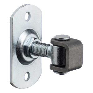 Verstellbares Torscharnier M16 mit rechteckigem Schild 100×55×4 mm