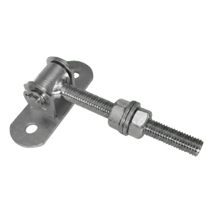 Verstellbares Scharnier M12 aus Stahl L-115 mm mit Grundplatte 90×30 mm für Tore und Pforten