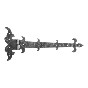 Postal – dekorativer Bandscharnier links aus Stahl 525 × 225 mm