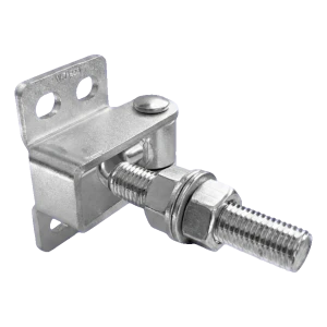 Verstellbares gebogenes Scharnier M16 für Tore und Türen – 180° / 125 mm, verzinkt