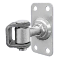 Komet – verstellbares Torscharnier M12 mit Schild 75 × 37 mm, galvanisch verzinkt 001-522 (1)