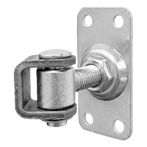 Komet – verstellbares Torscharnier M12 mit Schild 75 × 37 mm, galvanisch verzinkt 001-522 (1)