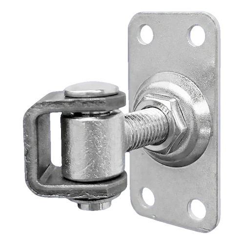 Komet – verstellbares Torscharnier M12 mit Schild 75 × 37 mm, galvanisch verzinkt 001-522 (1)