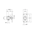 Komet – verstellbares Torscharnier M12 mit Schild 75 × 37 mm, galvanisch verzinkt 001-522 (2)