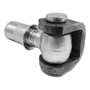 Verstellbares Torscharnier M12 mit Nietmutter – verzinkter Stahl