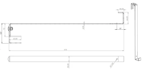 Verstellbarer Dachhaken S610 für Schrägdächer PV-08-30 (2)