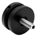 Glashalter Punktbefestigung für Glas 8-17,52 mm Ø 50/8/M10x50 AISI 304 flaches System schwarz 000-505 (2)