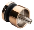 Punkthalter für Glas 6-12 mm fi 30/13/M8x40 AISI 304 flaches System kupfer 000-481 (2)