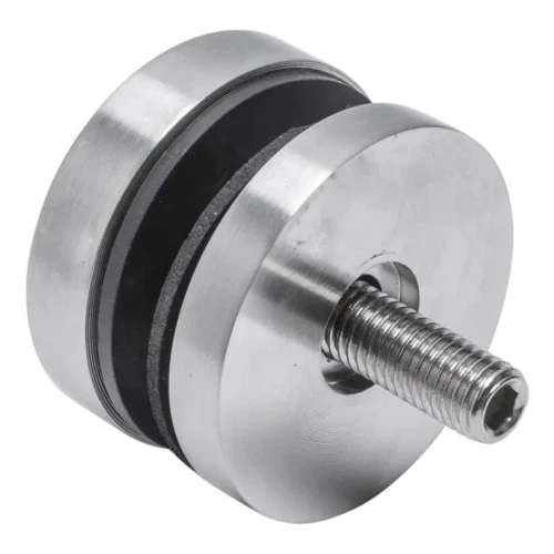 Punkthalter für Glas 8-17,52 mm fi 50/8/M8x45 AISI 304 flaches System Satin 000-477 (2)