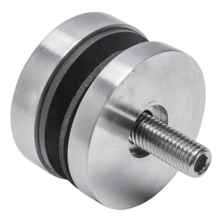 Punkthalter für Glas 8-17,52 mm fi 50/8/M8x45 AISI 304 flaches System Satin 000-477 (2)