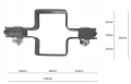 Zwischenbefestigung für Zaunpaneele 40x60 mm braun GPV-700-05 (3)