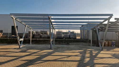 Solarcarport VICA für 3 Fahrzeug Photovoltaik-Parkplatz 2+1 module GPV-105-09 (6)
