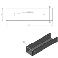 C-Profil Verbinder Halterung für Sockelplatte 300x55 verzinkt GPV-700-49 (3)