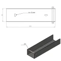 U-Profil Verbinder Halterung für Sockel 300x50 verzinkt GPV-700-54 (3)