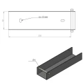 C-Profil Verbinder Halterung für Sockelplatte 200x50 verzinkt GPV-700-34 (3)