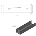 C-Profil Verbinder Halterung für Sockelplatten 200x55 verzinkt GPV-700-24 (3)
