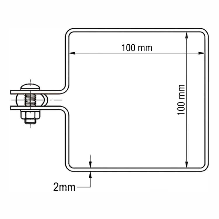 Endklemme für Zaunpaneele 100x100 mm verzinkt 000-781 (5)