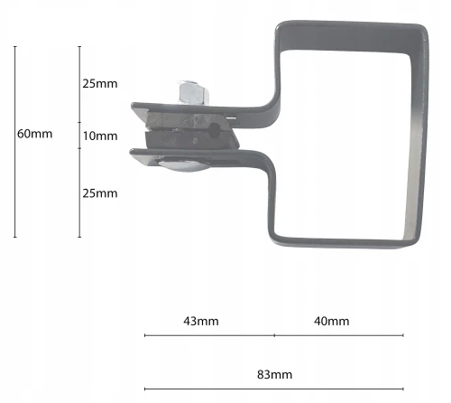 Endschelle für Zaunpaneele 60x40 anthrazit graphit GPV-700-11 (3)