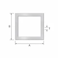 Aluminium-Rechteckrohr 25×100×2 mm – geschlossenes Profil EN AW-6060, L=2000 mm 001-855 (2)