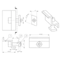 Endklemme 30mm mit Schraube und Einsatz PV-03-22 (2)