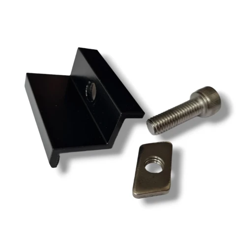 Endklemme 30mm mit Schraube und Einsatz - Schwarz lackiert PV-03-23 (1)