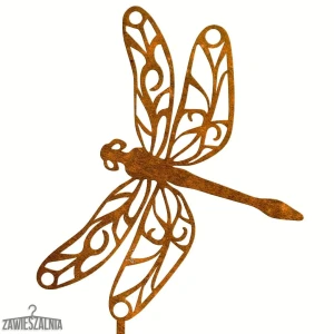 Zawieszalnia – Ażurowa Libelle aus Corten-Stahl XL 22x98 cm auf Stab