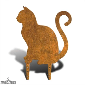 Zawieszalnia – Garten-Vogelscheuche Sitzende Katze L 38 cm, Stahl 2 mm