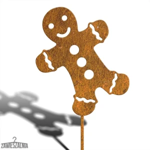 Zawieszalnia – Gartendekoration Herr Lebkuchen XXL aus Corten-Stahl 98 cm