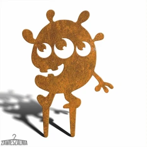 Gartendeko – Gartenstecker Böses Monster Reni Cortenstahl 27×38 cm