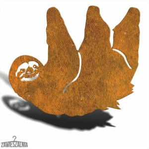 Hängedekoration – Gartendekoration hängender Faultier XL aus Corten-Stahl 55×48 cm