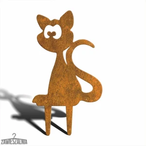 Pupil Ogrodowy – Gartendekoration Kätzchen Maurycy M aus Corten-Stahl 39 cm