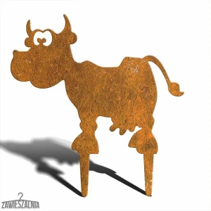 Gartenstecker – Gartendekoration aus Corten-Stahl Kuh Zosia M 39 cm