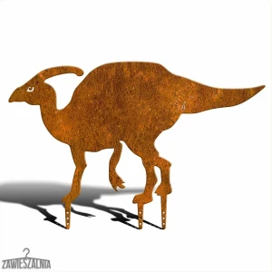 Gartenstecker – Gartendeko Stahl-Dinosaurier Parasaurolophus XXL 90 cm Corten
