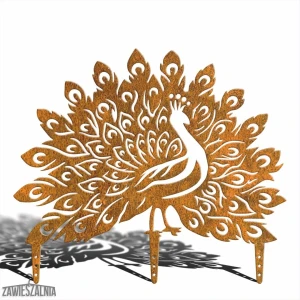 Gartenaufsteller – Gartendeko Pfauenschwanz XL aus Cortenstahl 60×52 cm