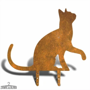 Zawieszalnia Garten-Vogelscheuche Katze Pfote L 41×42 cm – Corten-Stahl mit natürlicher Patina