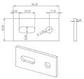 Aluminium-Adapter 40x80x5 PV-07-05 (1)