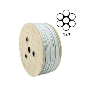Verzinktes Stahlseil Ø1,0 mm 1×7 einlitzig – Verkauf pro Meter