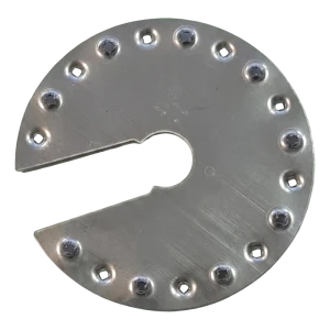 Runde PV-Erdungsscheibe mit Aussparung Ø44 mm – Edelstahl A2