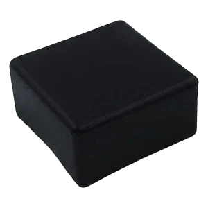 Flache schwarze Endkappe für PV-Montageprofil 40×40 mm – Typ 3 LLDPE