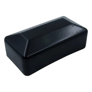 Schwarze UFR-Endkappe für PV-Montageprofile 80×40 mm – Polyethylen LLDPE