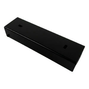 U-Profil für Zaunsockel 200×55 mm schwarz – stählerne Verbindungshalterung