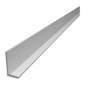 Aluminium-Winkelprofil ungleichschenklig, geriffelt, 40×20×2,6 mm – L-Profil, Länge 2000 mm