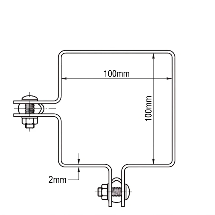 Eckschelle für Zaunpaneele 100x100 mm verzinkt 000-773 (2)