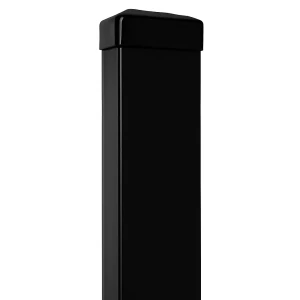 Zaunpfosten 60x40x1,2 mm, Länge 2,0 m, schwarz RAL 9005