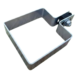 Zaunendschelle 80×80 mm verzinkt – Set mit Distanzstücken