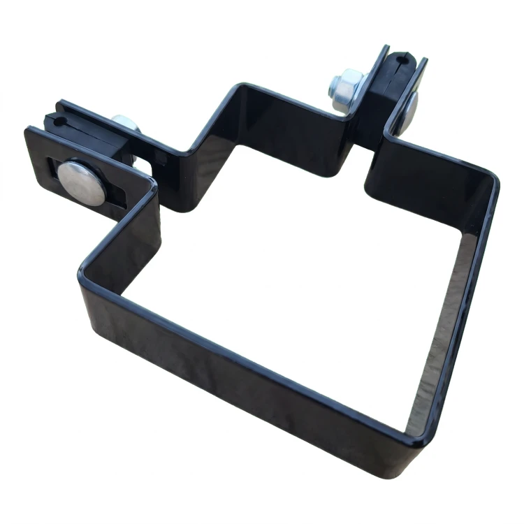 Eck-Panelklemme 80×80 mm schwarz RAL 9005 – komplettes Montageset 001-612 (1)